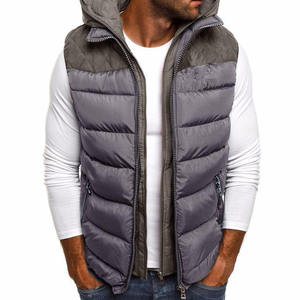 Men's Eco-Friendly Waterproof Puffer Vest Durable Insulated Outerwear Custom Logo Embroidery OEM Private Label Winter Casual - Product Image 2