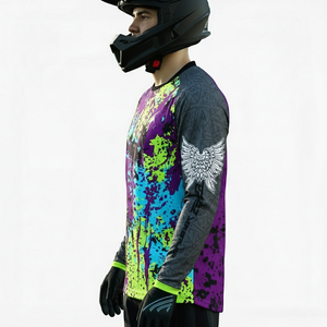 Nouveaux maillots de motocross pour hommes, imprimés, respirants, à séchage rapide, personnalisables, pour l'été, l'hiver, le VTT, le BMX - Product Image 3