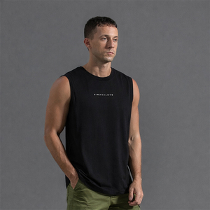 Cotton Breathable Knitted Sleeveless Casual <b>Men</b> Tank Tops Fitness <b>Singlet</b> Bodybuilding Workout Gym Shirts - Product Image 1