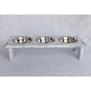 Comedero Elevado para Perros al por Mayor, Tazón Individual de Acero Inoxidable para Comida y Agua con Soporte de Madera Duradero - Product Image 4