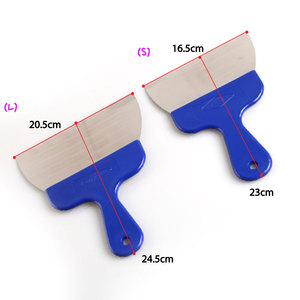 Food Grade Stainless Steel Wide Blade Rust-Resistant Chocolate Pastry Scraper S 16.5cm Blue Handle Tempering Cake Decorating - Product Image 6