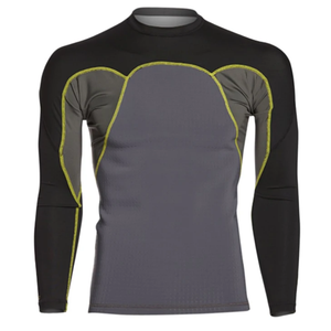 Rashguard de compression personnalisé respirant pour hommes, manches longues, Spandex/Polyester 220g, Fournisseur Fabricant - Product Image 1