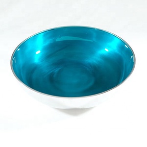 Cuenco de aluminio de forma redonda, color azul esmaltado para mesa de comedor y utensilios de cocina, cuencos para servir comidas y ensaladas - Product Image 6