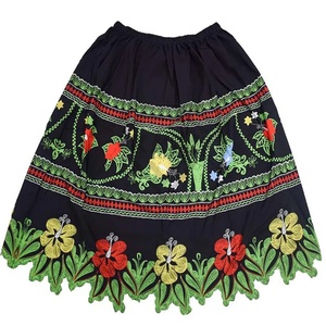 Faldas Casuales de Algodón Ajustables de Alta Calidad para Mujer, Marca Altr Brothers OEM, Hasta la Rodilla, Estilo Vestido de Baile, con Apliques de Estampado Hawaiano - Product Image 5