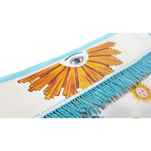 Custom Embroidered 3D <b>Sew</b>-On Master Mason Masonic Apron Red White Gold Trim Classical Style Freemason Regalia Ceremonial Lodge - Product Image 4