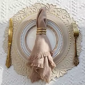 Anneaux de serviette classiques de luxe en aluminium, design circulaire de 4,5 cm, durables, écologiques, pour la décoration de table de mariage - Product Image 2