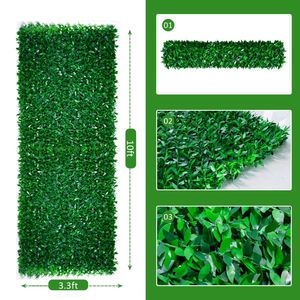 Valla Artificial Verde Resistente y Duradera para Exteriores, Impermeable para Jardines y Patios - Producto de Hojas Verdes - Product Image 2