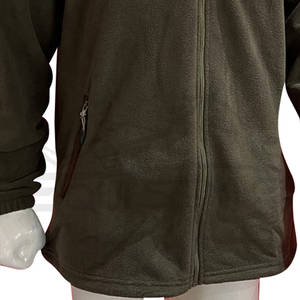 Veste polaire olive homme, légère, chaude, pour l'hiver, avec logo personnalisé, fermeture éclair, pour la randonnée, le camping et les activités de plein air - Product Image 5