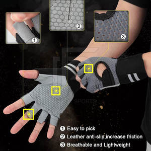 Best Price High Quality Unisex Gym <b>Gloves</b> Anti-Slip Polyester Leather Fitness <b>Training</b> <b>Weight</b> Lifting Wrist Support Sports - Product Image 2
