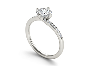 Anillo Solitario de Oro Sólido de 14K con Diamante Cultivado en Laboratorio de 1 Quilate, Corte Brillante Redondo, Estilo Clásico para Uso Diario y Bodas - Product Image 4