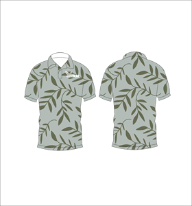 เสื้อโปโลพิมพ์ลายใบไม้เขตร้อนแบบกำหนดเอง แขนสั้น สวมใส่สบาย เหมาะสำหรับกอล์ฟ เทนนิส ชุดทีมฤดูร้อน - Product Image 1