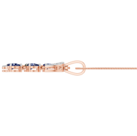 Collier pendentif pendentif pierre précieuse saphir bleu diamant taille poire pierre de naissance septembre 14k/18k or blanc pendentifs fins breloques