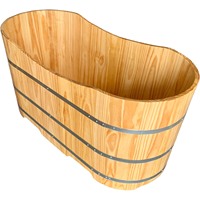 Proveedor vietnamita, bañera de madera de barril, diseño de bañera de remojo de madera larga, compra a granel personalizada en Stock