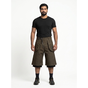 Shorts de randonnée en toile cirée robuste, personnalisés, de marque OEM, style utilitaire urbain, cargo, streetwear, taille oversize - Product Image 1