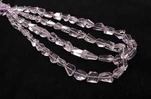 AAA Natural Pink <b>Amethyst</b> Faceted Uneven Nugget Shape Beads 8-12 MM Pink <b>Amethyst</b> Laser Cut Tumble Nugget Beads 18 Inch Jewelry - Product Image 2