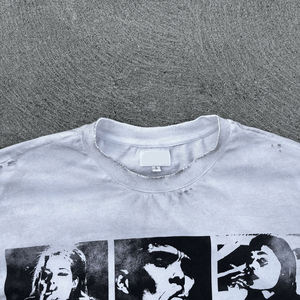 Custom 100% Cotton DTG Print Dirty Acid Wash Tee Heavyweight Oversized Boxy <b>Tshirt</b> Gemstone Distressed T Shirt for Men - Product Image 4