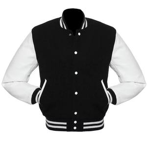 Veste universitaire en cuir personnalisée pour hommes, style Letterman, de haute qualité, vente en gros - Product Image 1