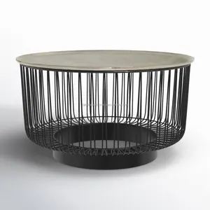 Mesa de Centro de Metal Decorativa Industrial, Muebles de Lujo Hechos a Mano, Mesa de Centro de Hierro y Metal, Muebles de Diseño, Zahid Exports - Product Image 2
