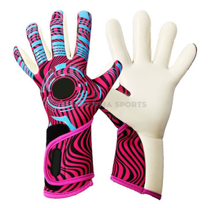 Outdoor Unisex Soccer Goalkeeper Gloves Hook-and-Loop Closure Customizable Latex <b>Finger</b> Protection Professional Youth Gloves - Product Image 3
