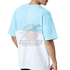 Camisetas Extra Grandes para Hombre, de Corte Holgado, con Logotipo Personalizado, Último Diseño, Transpirables, 100% Algodón, Gran Venta - Product Image 3