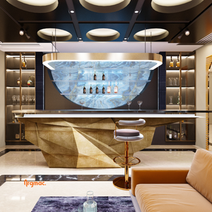 Bar à domicile de luxe Argmac Harveys 2026, aménagement de bar moderne et luxueux, comptoir éclairé par LED, meubles pour salon, appartement, villa - Product Image 3
