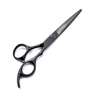 Kit de 4 ciseaux de barbier en acier inoxydable 440C, tranchants, pour droitiers, rasoir, étui de luxe à fermeture éclair, logo personnalisé, pour coiffeurs - Product Image 3