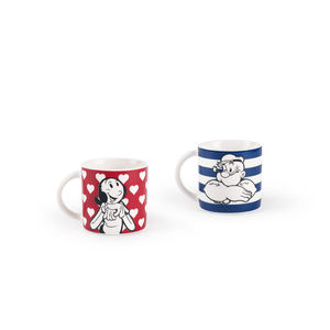 Ensemble de 2 tasses en céramique Excelsa <span class=keywords><strong>Popeye</strong></span> <span class=keywords><strong>et</strong></span> <span class=keywords><strong>Olive</strong></span> 10 cl en porcelaine - Product Image 1