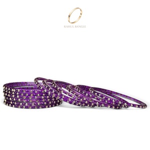 Bracelets tendance en perles de verre violettes de style cachemire pour femmes, parfaits pour les mariages et les occasions festives, à prix de gros - Product Image 3