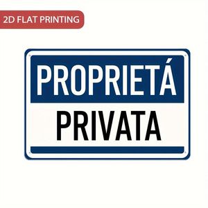 CIFbuy Targa in Metallo Vintage Italiana, Segnale di Proprietà Privata per Giardino e Garage, Decorazione Murale in Ferro, Segnale di Divieto di Accesso, Arte in Metallo - Product Image 1