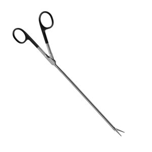 Ciseaux de dissection Metzenbaum VATS 28,8 cm, lames droites, tige de 5 mm, poignée noire à anneaux, acier inoxydable, manuel, chirurgie générale - Product Image 2