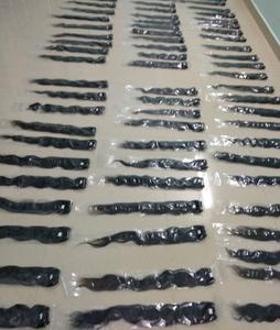 Extensions de cheveux humains bouclés naturels, ondulations profondes, noirs, Remy, cheveux indiens, trame simple, double épaisseur, pointes pleines, pour tissage - Product Image 3