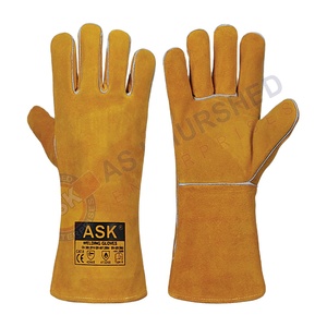 Gants de soudage résistants à la chaleur en cuir de vachette, gants de sécurité industriels pour soudage MIG TIG à l'arc - Product Image 1