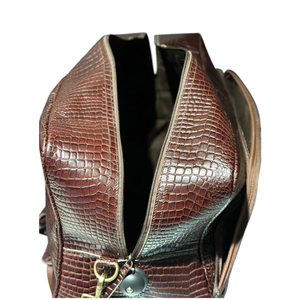 Bolsa de Viaje de Fin de Semana Unisex de Lujo, Deportiva, de Piel de Cocodrilo, Ligera, Duradera, de Alta Calidad, con 2 Ruedas - Product Image 5