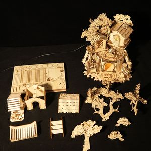 Kit di Montaggio Casa sull'Albero 3D in Legno Fatto a Mano, Giocattolo Creativo per Bambini, Materiale PC, Regalo di Compleanno e Natale - Product Image 5