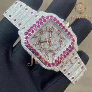 Reloj Mossinate de Acero Inoxidable con Diamantes Dorados y Plateados, Moderno y Duradero, con Diamantes Brillantes para Hombre y Mujer - Product Image 3