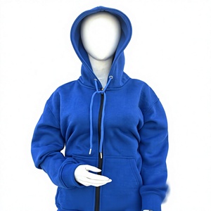 Sudadera con Capucha Azul Rey para Mujer, Transpirable, con Cierre, 100% Algodón, Tela Antiarrugas, Diseño Personalizado, Ropa Deportiva de Alta Calidad - Product Image 1