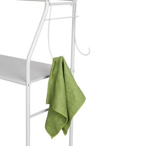 Scaffale a 3 livelli da posizionare sopra il WC, salvaspazio, in ferro, per articoli essenziali da bagno, bianco RT - Product Image 4