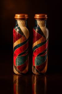 Elegante botella de agua de cobre con un diseño minimalista moderno que ofrece una apariencia estética premium para la hidratación del estilo de vida contemporáneo. - Product Image 4