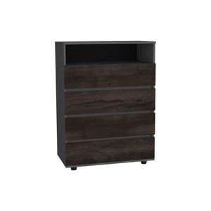 Alpine Modern Matt Grey <b>4</b>-<b>Drawer</b> Dresser with Spacious <b>Storage</b> and Stylish Handles - Product Image 6