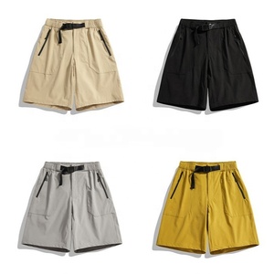 Nylon Spandex <b>Blend</b> Men’s Lightweight Casual Outdoor Hiking Shorts with Elastic Waist Adjustable Belt and Zipper Pockets for Men - Product Image 1