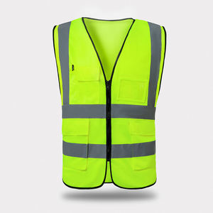 Chaleco de Seguridad Reflectante de Alta Visibilidad para Hombre, Ropa de Trabajo de Poliéster, Protección Industrial para Construcción, Tráfico y Carreteras - Product Image 5