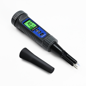 เครื่องวัดค่า pH อาหารดิจิตอล 4-in-1 แบบหัววัดแหลม วัดค่า pH EC TDS อุณหภูมิ พร้อมหัววัดเปลี่ยนได้ สำหรับเนื้อสัตว์ ชีส ขนมปัง แป้งดินเหนียว และดิน - Product Image 1