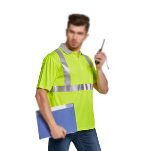 Camiseta de Trabajo Unisex de Alta Visibilidad, Transpirable, Impermeable, Fluorescente, de Secado Rápido, Manga Corta, Ropa de Trabajo de Seguridad para la Construcción - Product Image 3
