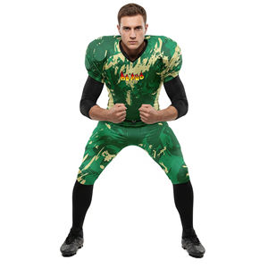 Vêtements de sport très demandés, ensembles d'uniformes de football américain unisexes pour adultes, manches courtes, respirants, confortables, séchage rapide, 100% polyester - Product Image 1