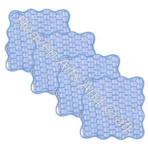 Cheap Scallop Napkin Set Hotel Restaurant Use Wholesale High Quality <b>Wood</b> <b>Block</b> Print Scallop Napkins Floral Hand <b>Block</b> Printed - Product Image 1