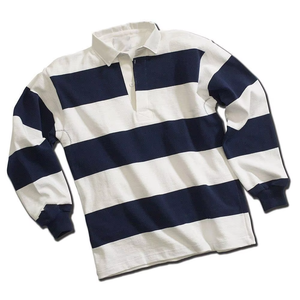 Maillot de rugby décontracté personnalisé de haute qualité pour homme, à manches longues, avec col, 100 % coton, écologique et respirant, vêtement de sport - Product Image 3