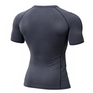 T-shirt de sport de compression athlétique pour hommes, coupe ajustée, pour la course, le basketball, l'entraînement et la gym - Product Image 3