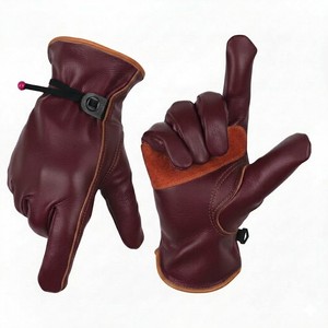 Guantes de Trabajo de Cuero Mecánico de Alto Rendimiento con Correa Ajustable, Reforzados, Guantes de Seguridad Premium para Conductor, Hechos en EE. UU. - Product Image 6