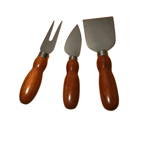 Juego de cuchillos de queso estilo rústico al por mayor, con hojas de acero inoxidable forjadas a mano y mangos con acabado de cobre antiguo martillado, herramienta para servir - Product Image 5