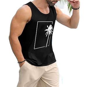 Camiseta sin mangas para hombre al por mayor, ligera, de verano, para gimnasio, con logo personalizado, de algodón, suave y transpirable, ropa deportiva. - Product Image 6